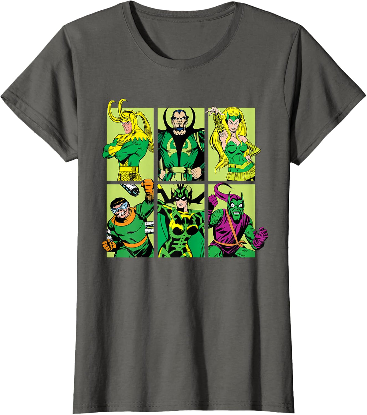 Marvel Super Heroes St. Patrick's Day Mean & Green Villains T-Shirt - Asphalt Grey
