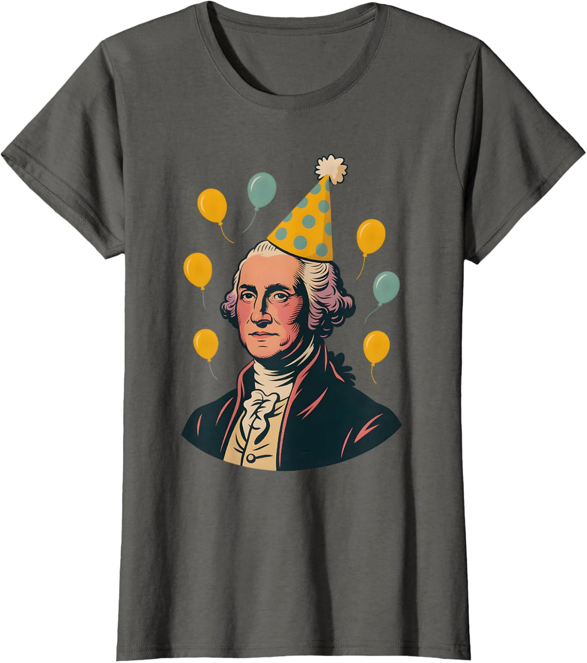 George Washington Birthday T-Shirt - Asphalt Grey