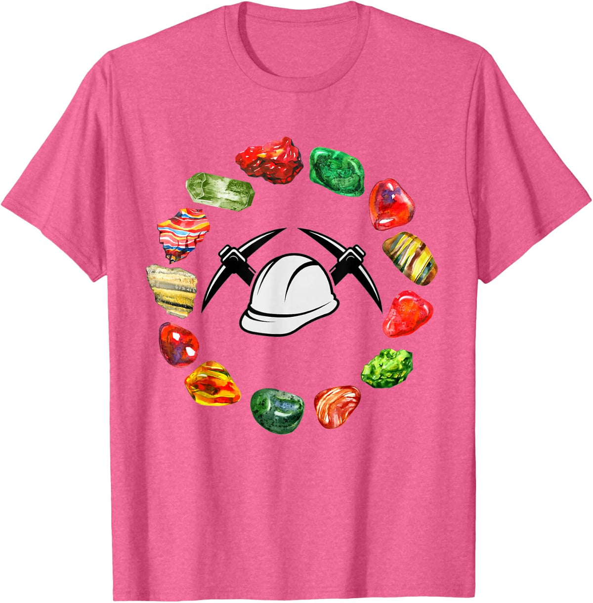 Stones, Geology, Collectors, Minerals Geologist T-Shirt - Pink Heather