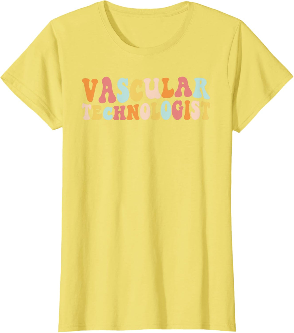 Vascular Tech RVT Ultrasound Sonography Sonographer Nursing T-Shirt - Lemon Yellow
