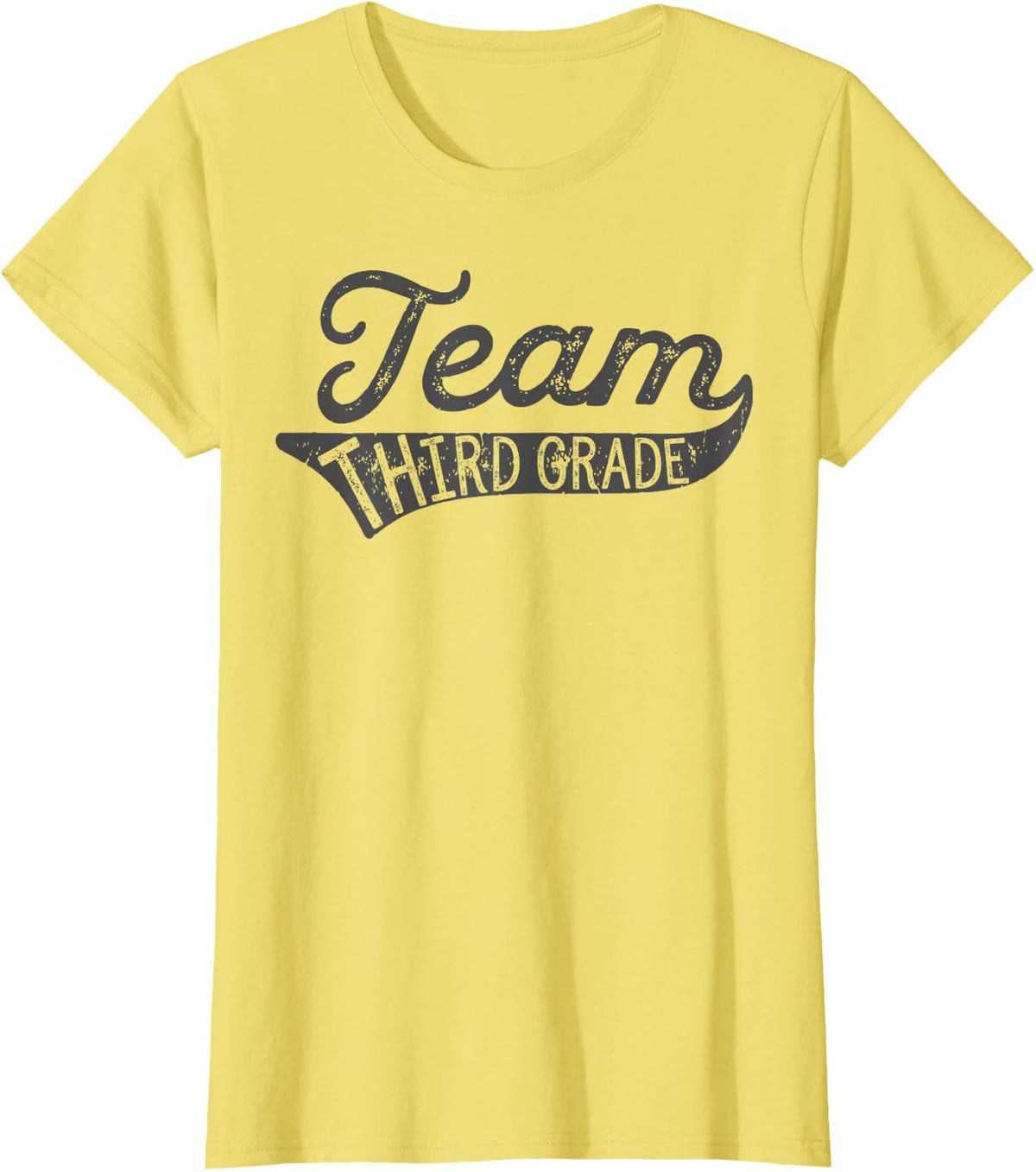 Team Third Grade Tshirt - Student Teacher Back to School Tee - Lemon Yellow
