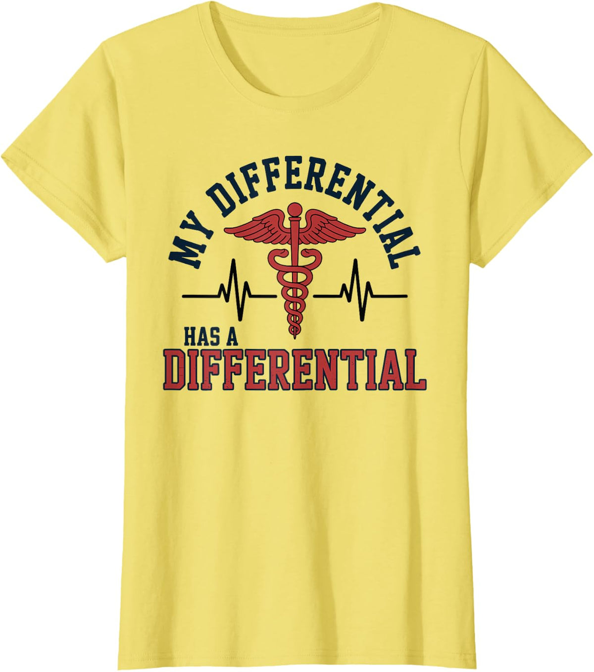 My Differential Has A Differential NP Nurse Practitioner T-Shirt - Lemon Yellow