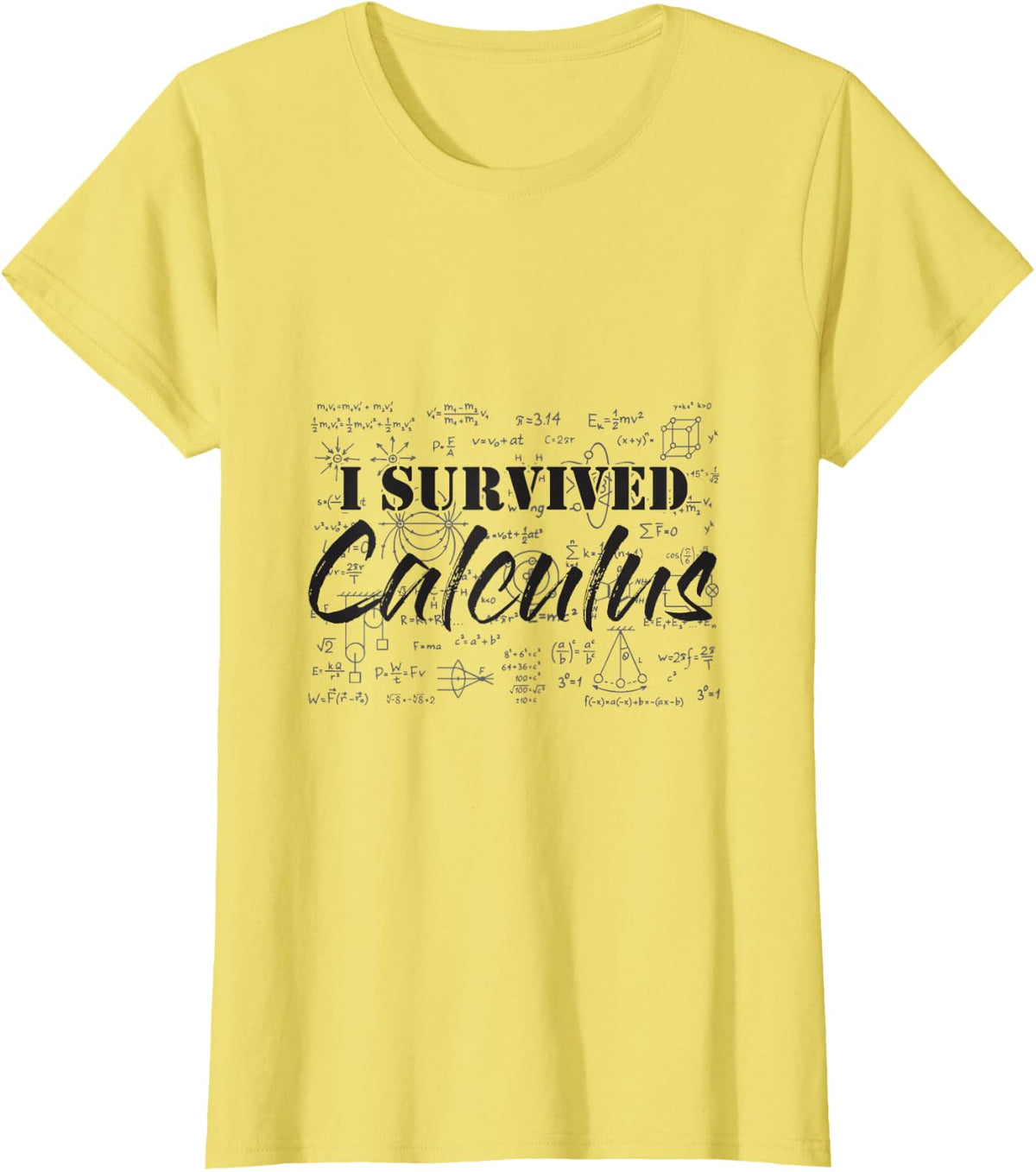 I Survived Calculus, Easy Calculus, Gifts for Math Lover T-Shirt - Lemon Yellow