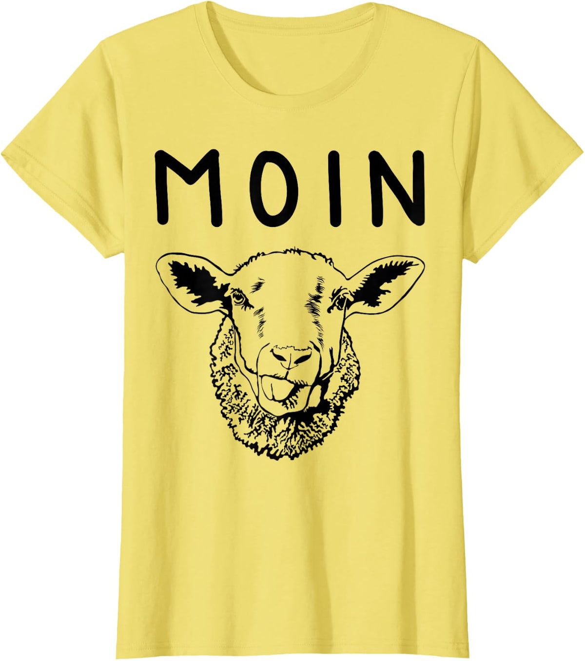Moin Sheep for Real Northern Lights Pyjamas Gift T-Shirt - Lemon Yellow