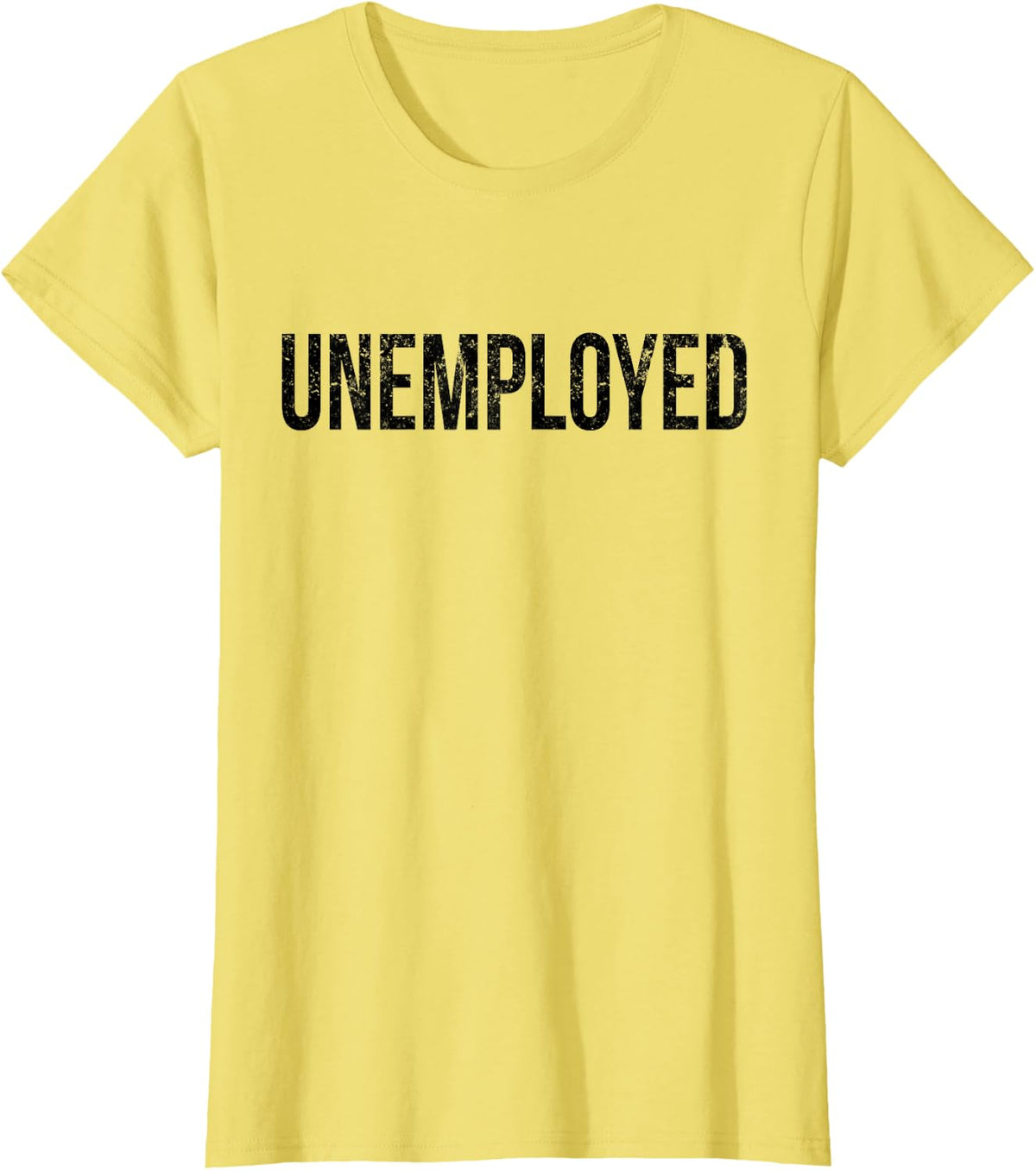 Unemployed Funny Looking for Job Career Seeker Gift T-Shirt - Lemon Yellow