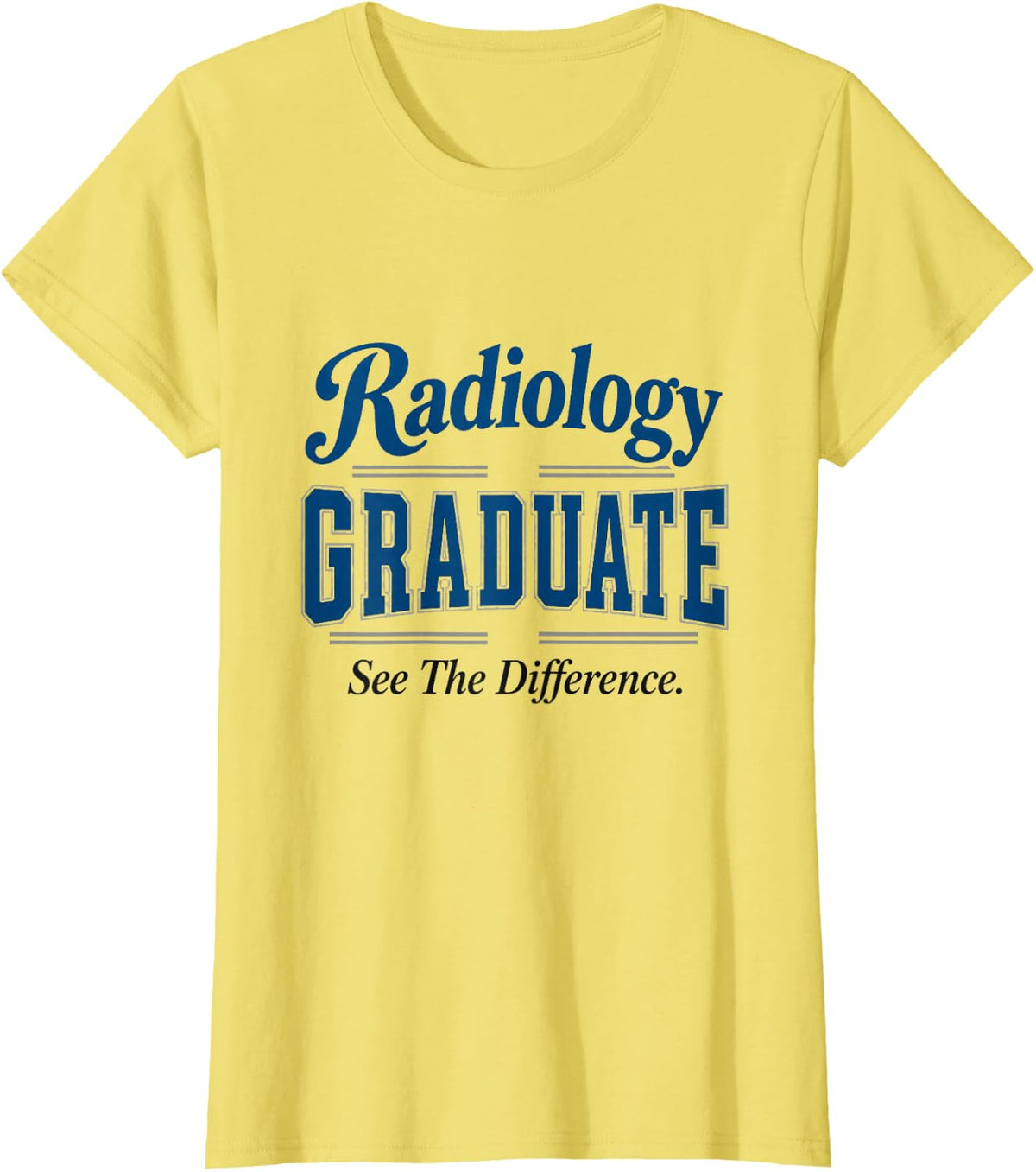 Radiology Graduate Retro Skeleton Quote T-Shirt - Lemon Yellow