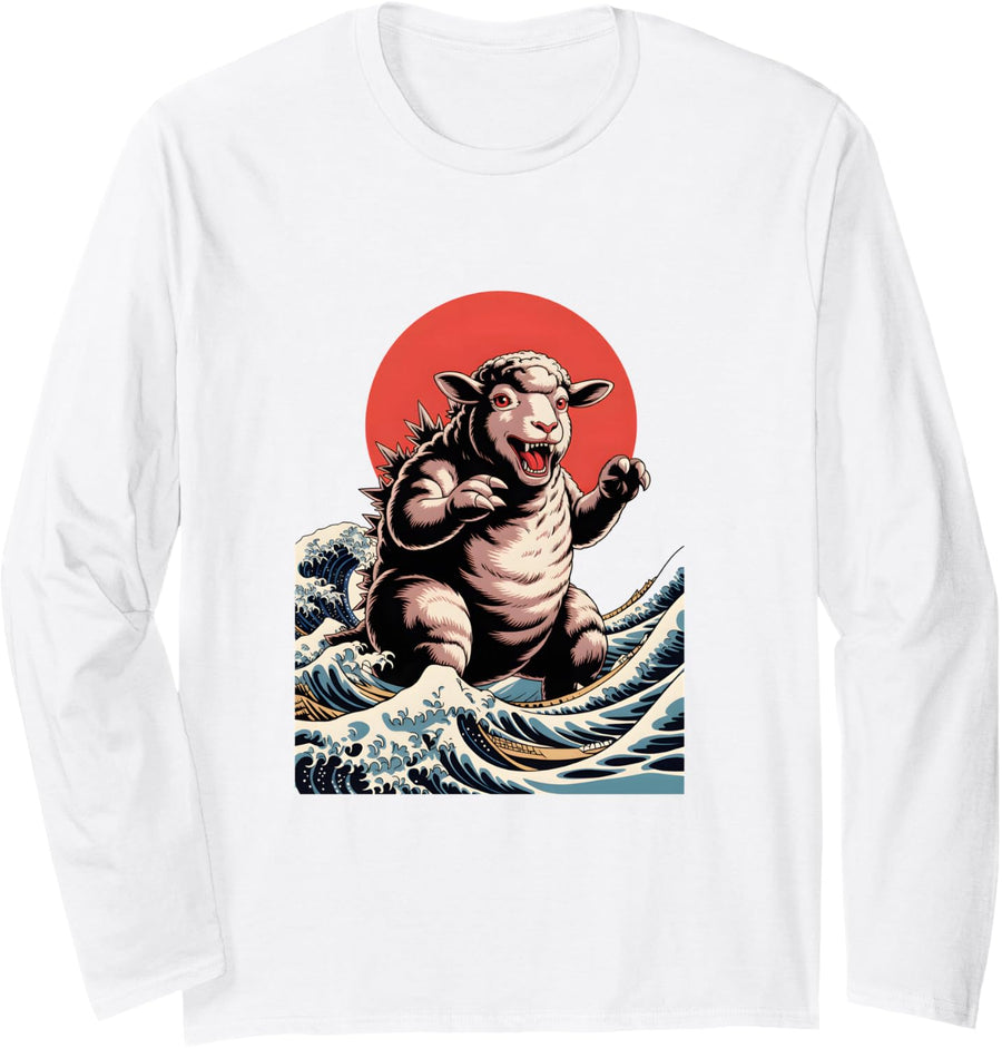 Funny Sheep Jokes Long Sleeve T-Shirt - Adult Unisex White