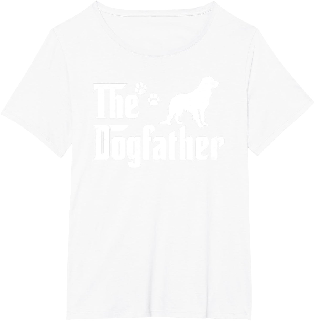 The Dogfather Tee Fathers day Gift Dog Dad Golden retriever T-Shirt - White