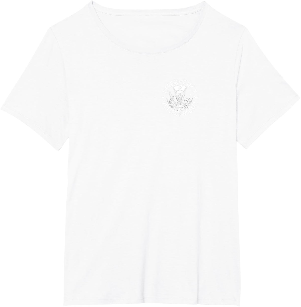 Paramedic EMT Nurse EMS Halloween Emergency Department T-Shirt - White