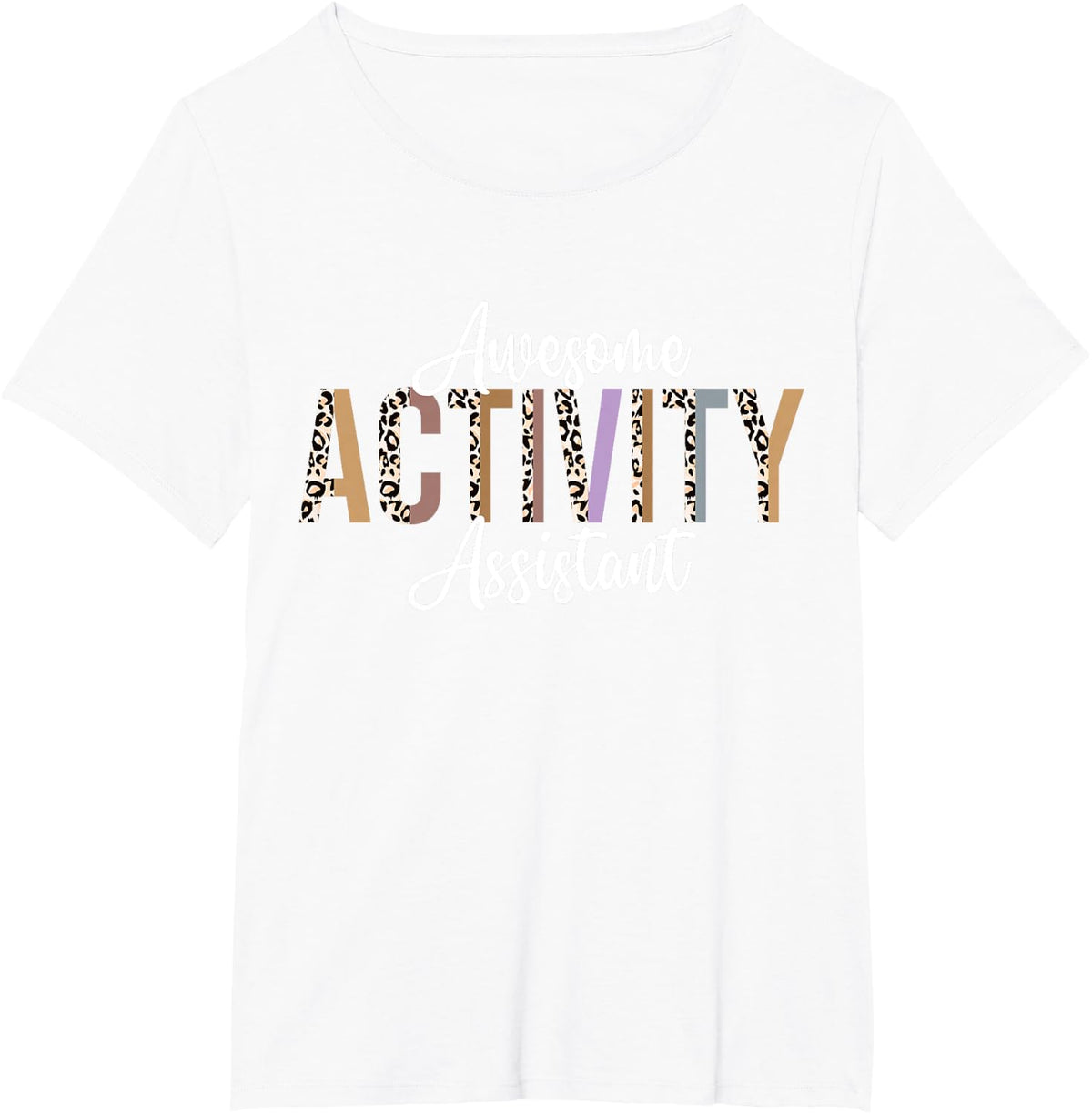 Activity Assistant Professionals Week Retirement Leopard T-Shirt - White
