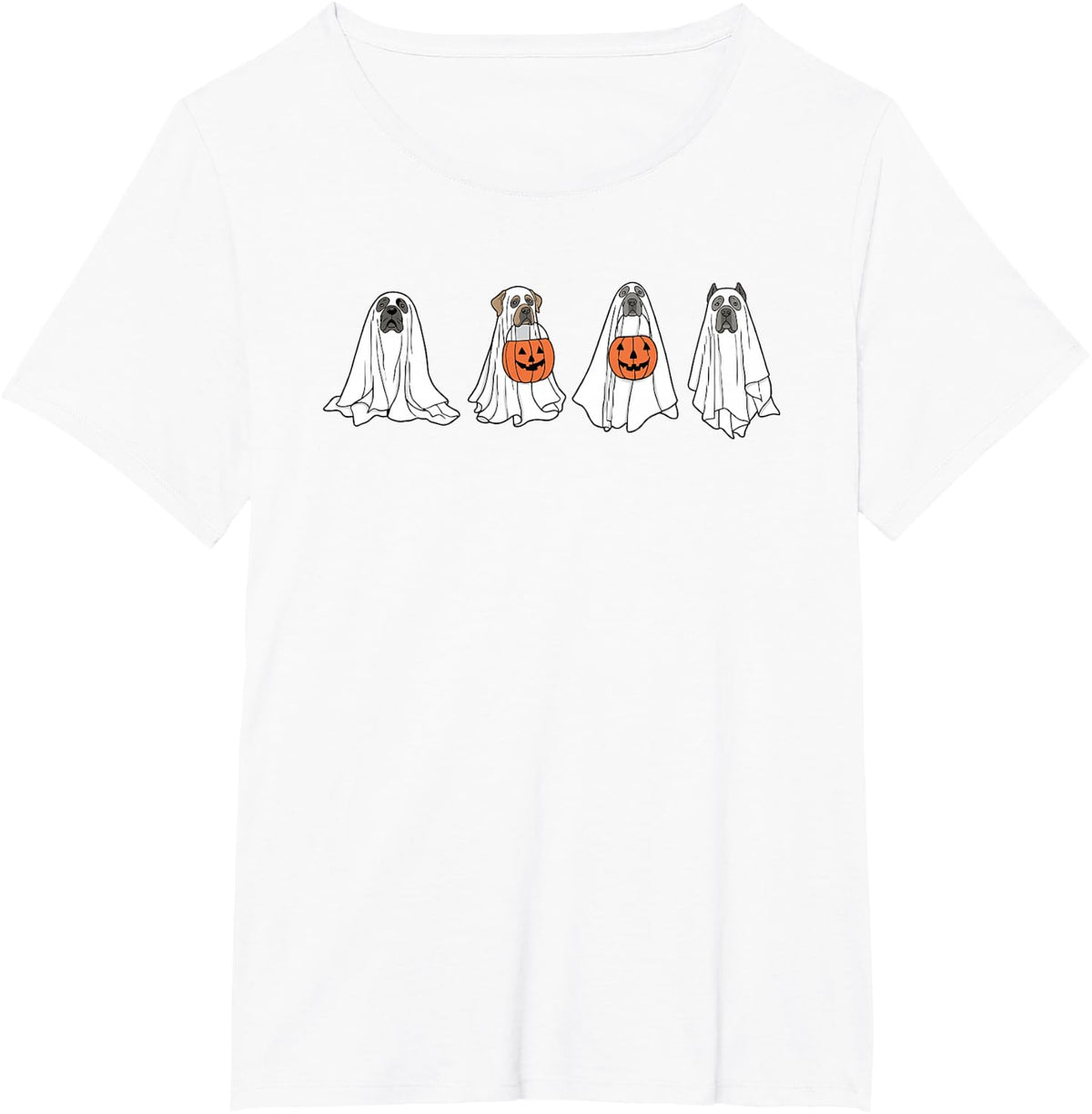 Cane Corso Ghost Dog Halloween Costume Dog Lover T-Shirt - White
