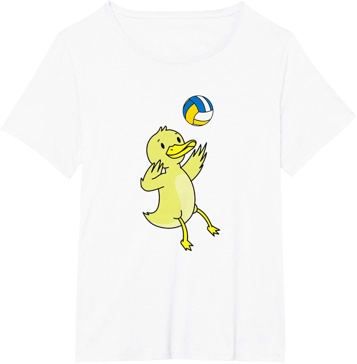 Duck plays Volleyball T-Shirt - White