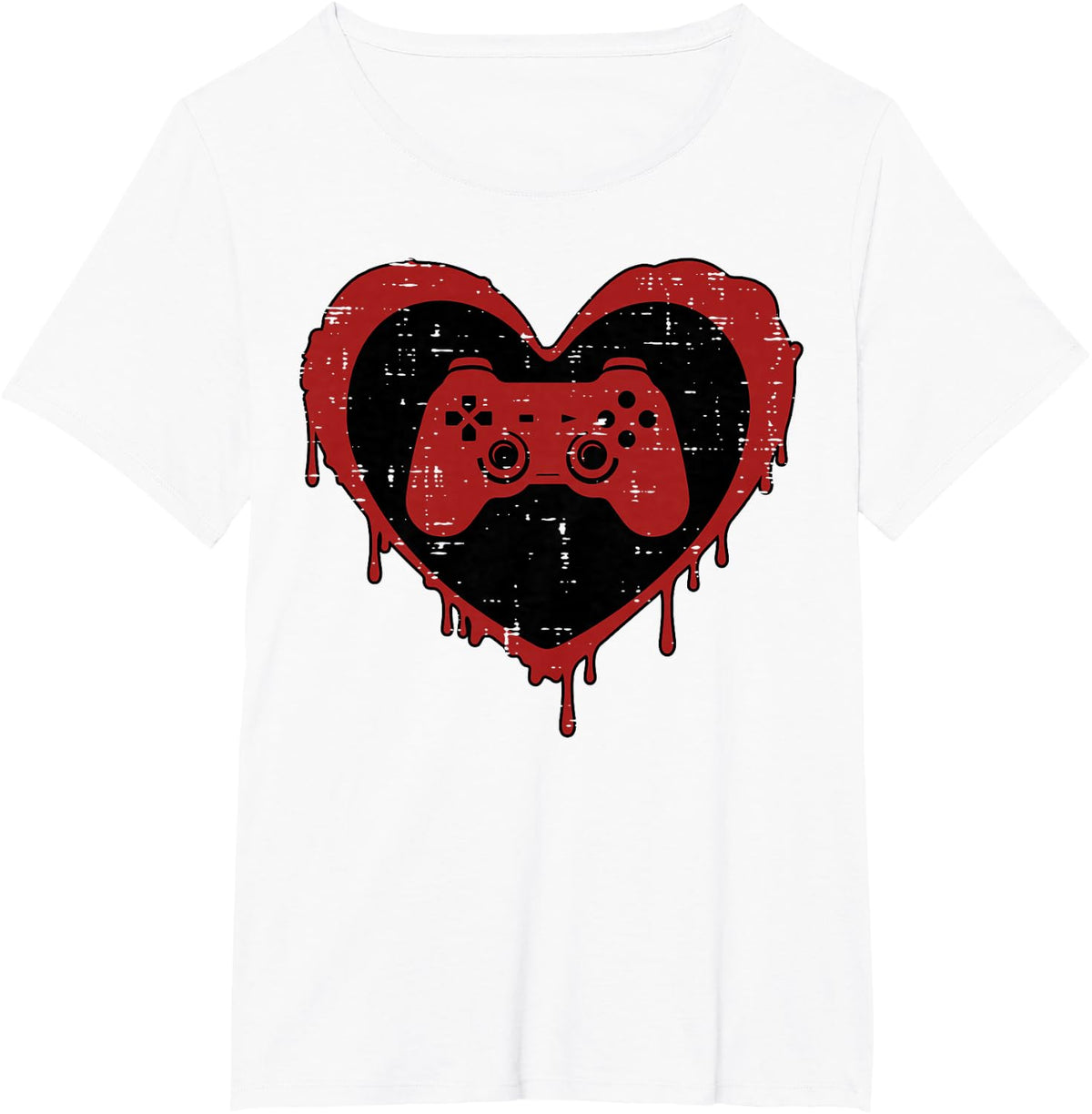 Valentines Day Gaming Heart Valentine Gamer Men Boys Kids T-Shirt - White