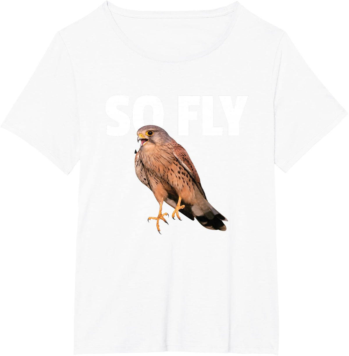 Kestrel Falcon Bird Birdwatching So Fly T-Shirt - White