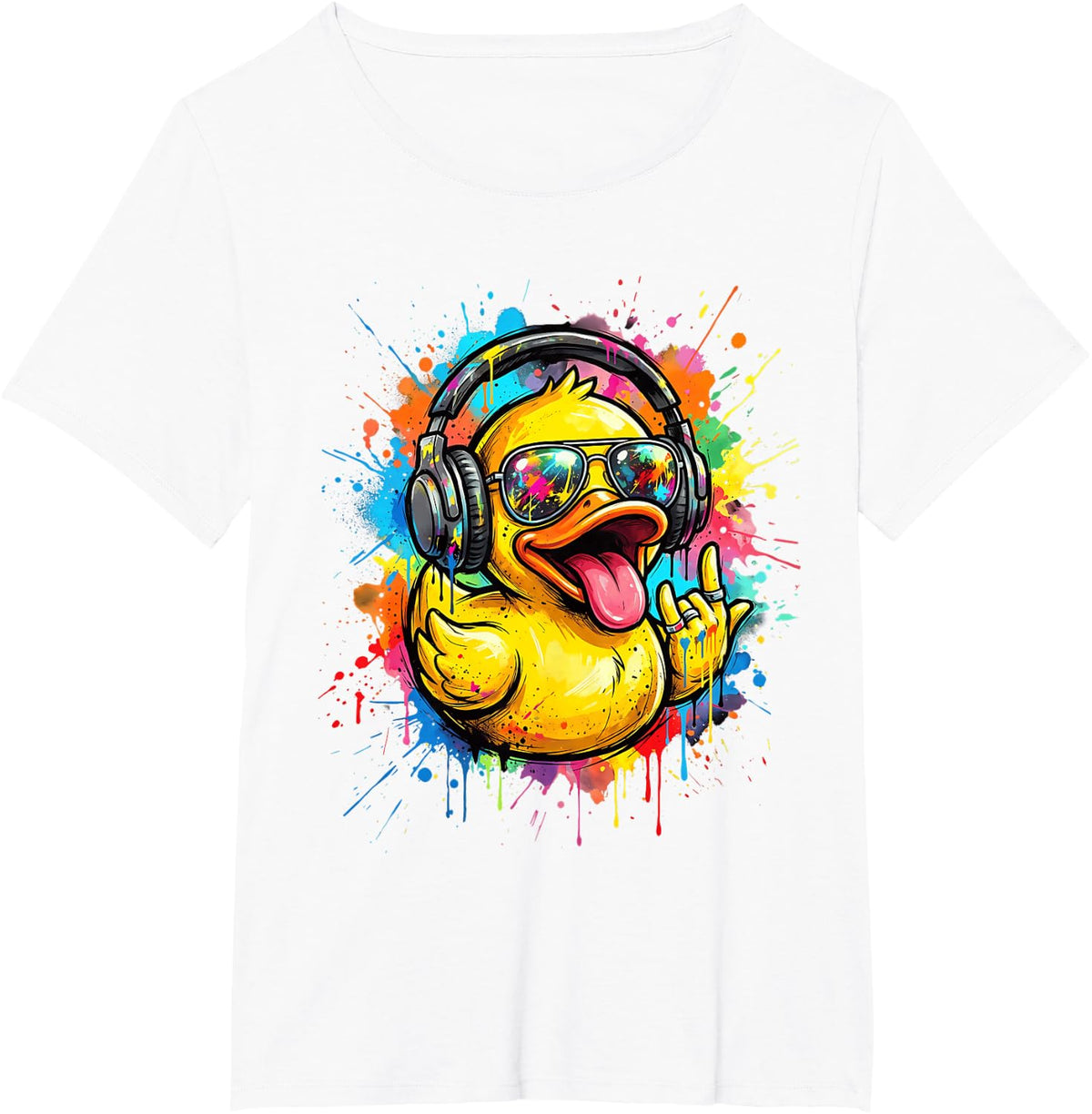 Rubber Duck DJ Splash T-Shirt - White