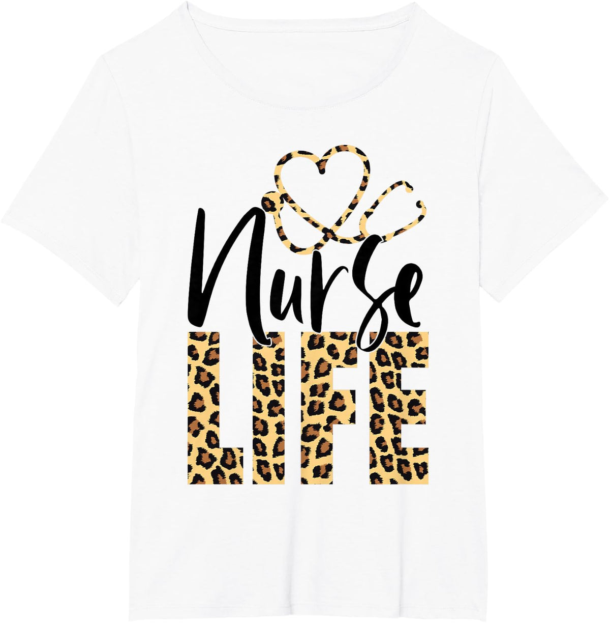 Cute Leopard Nurse Life for Nursing School | Nurse Week 2023 T-Shirt - White
