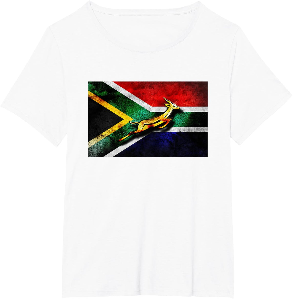 Springbok Bokke South African Flag Vintage Rugby T-Shirt - White