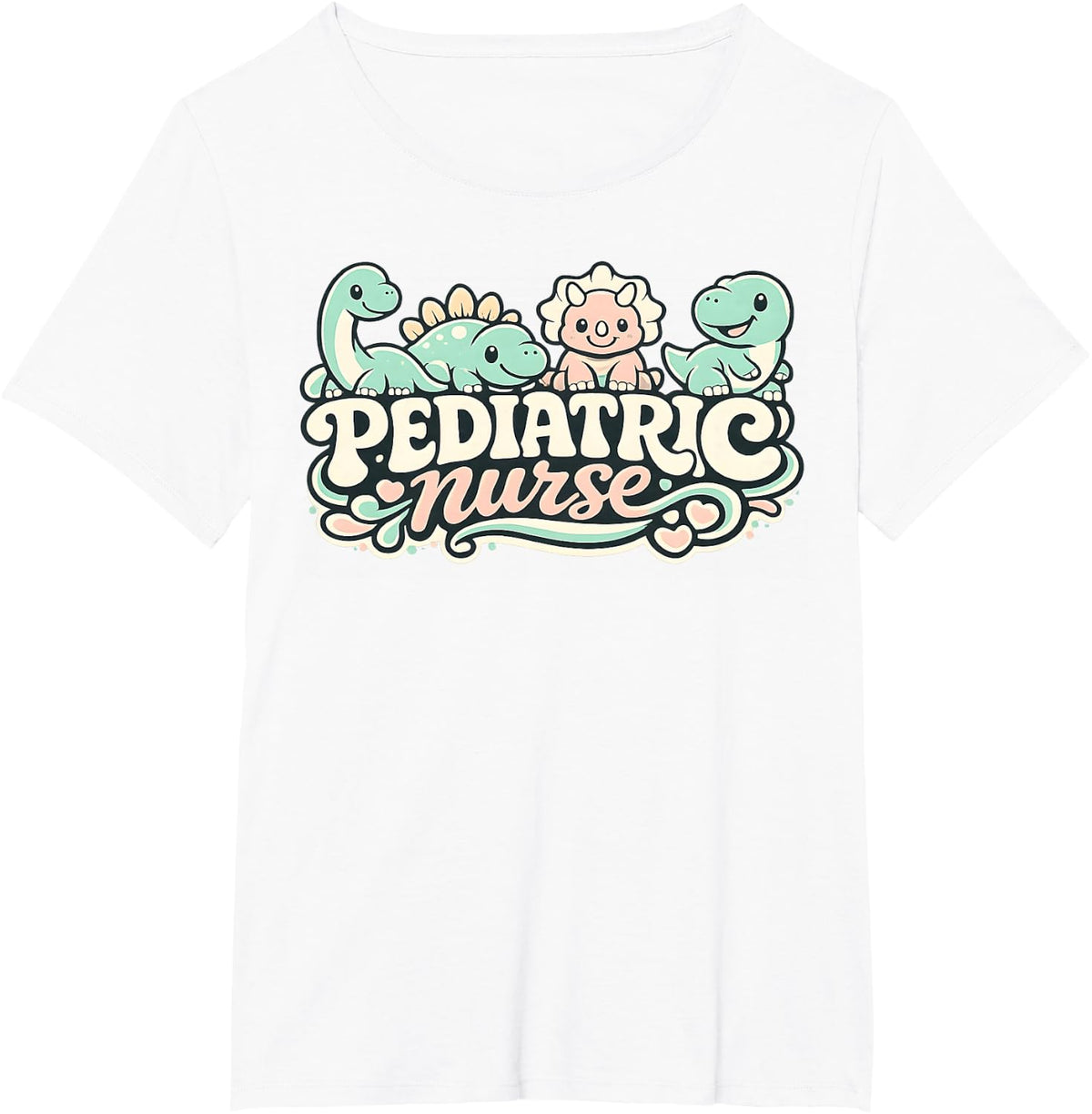 Pediatric Nurse Practitioner PNP Graduation APRN Dinosaur Tee T-Shirt - White