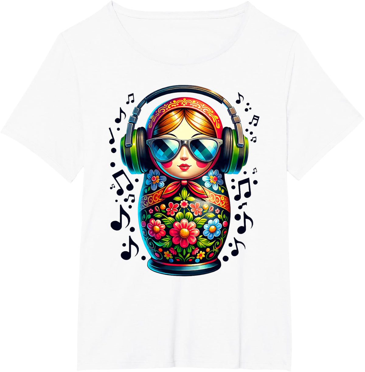 Russian Matryoshka Music Russia Russian Matryoshka T-Shirt - White