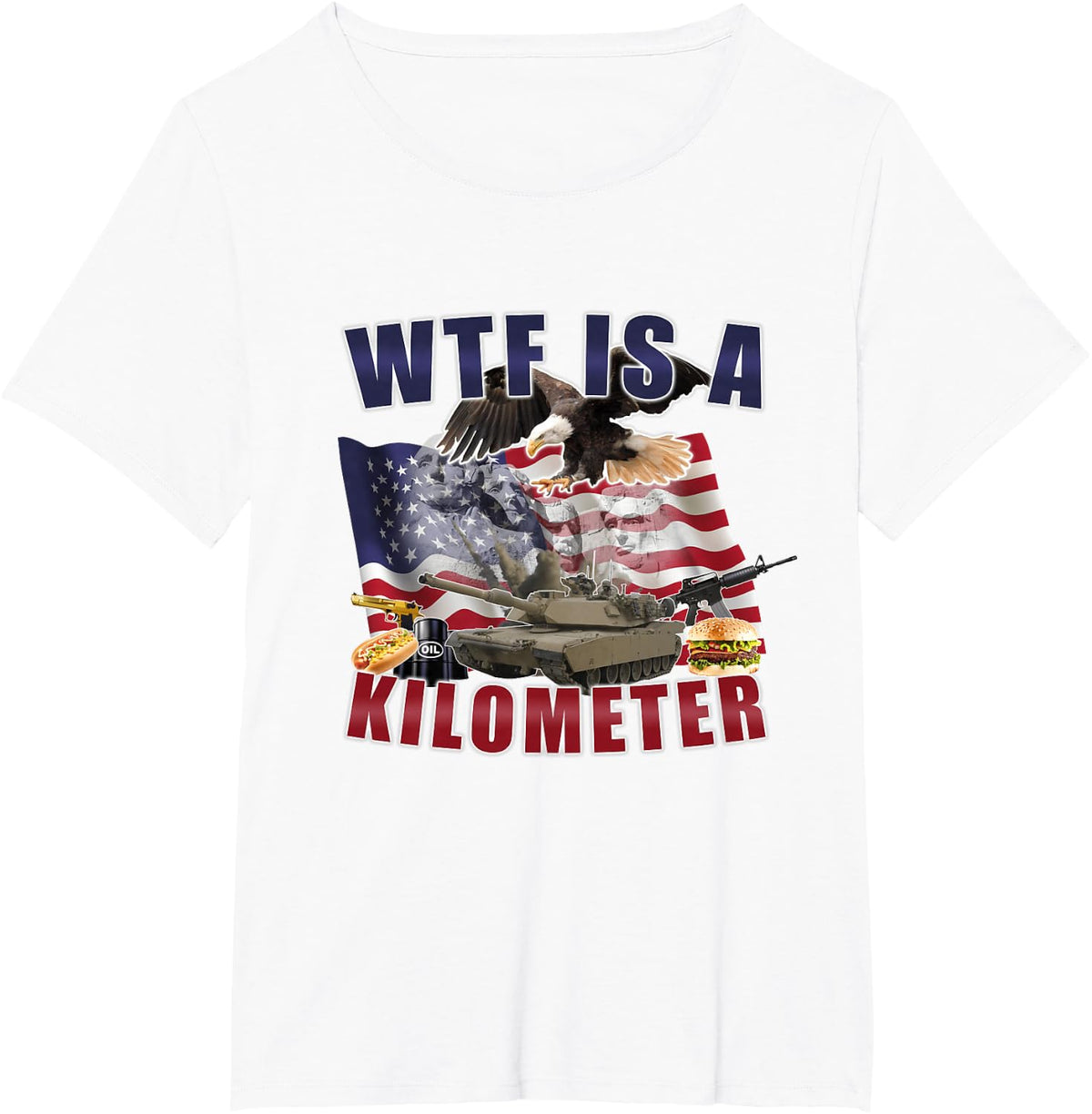WTF is A Kilometer Funny Political T-Shirt - White