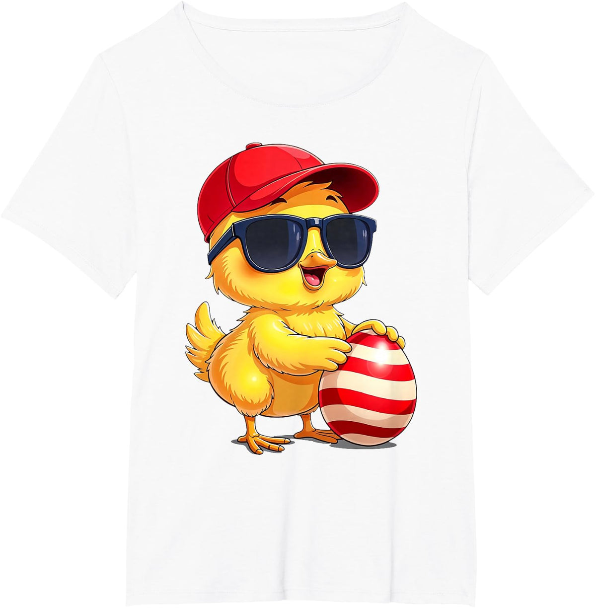 Cute Duck Easter Egg Hunt Duck Easter Day T-Shirt - White