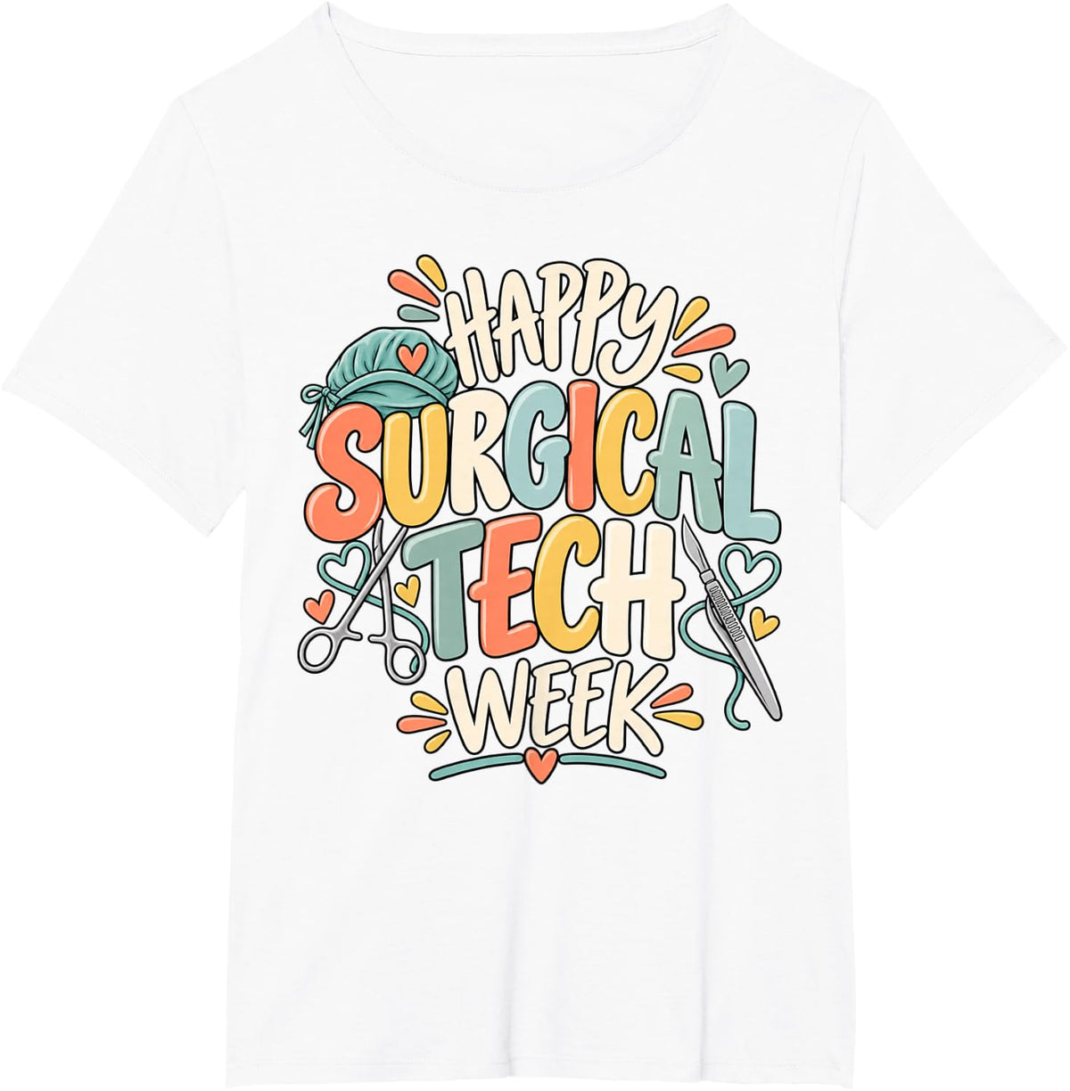 Surgical Tech Week Scrub Tech Surgical Technologist OR Team T-Shirt - White