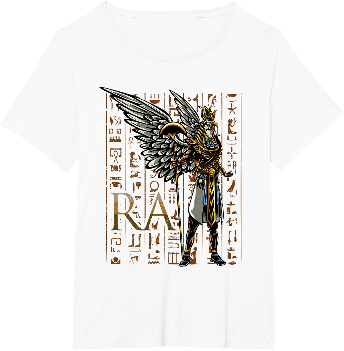 Ra, God of the Sun, Ancient Egyptian Mythology Egypt History T-Shirt - White