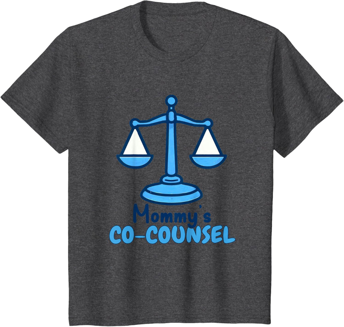 Lawyer Kid Mommy’s Co-Counsel Mother's Day Toddler Attorney T-Shirt - Dark Heather Grey
