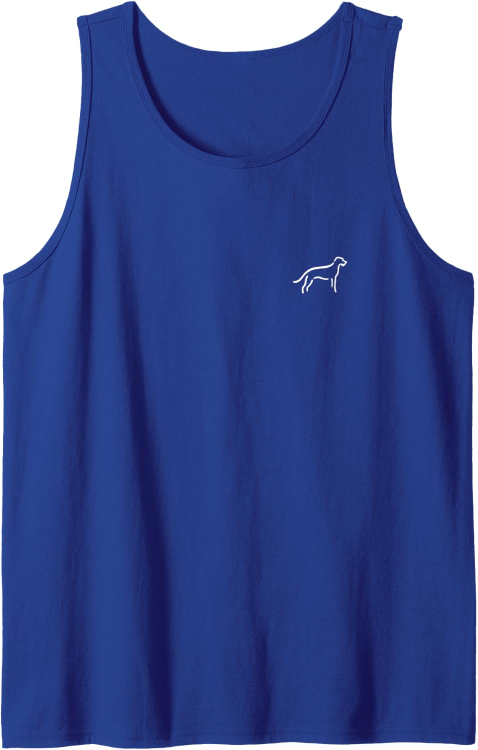 Simple Minimalist Badge Patch Line Art Irish Wolfhound Sleeveless Tank Top - Royal Blue