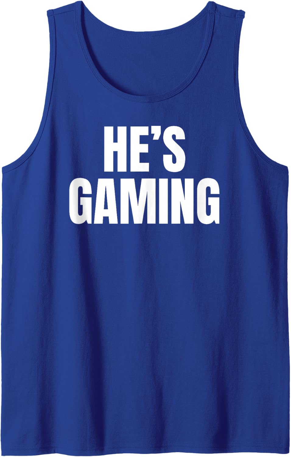 He's Gaming Funny Video Game Wife Husband Gamer Gift Sleeveless Tank Top - Royal Blue