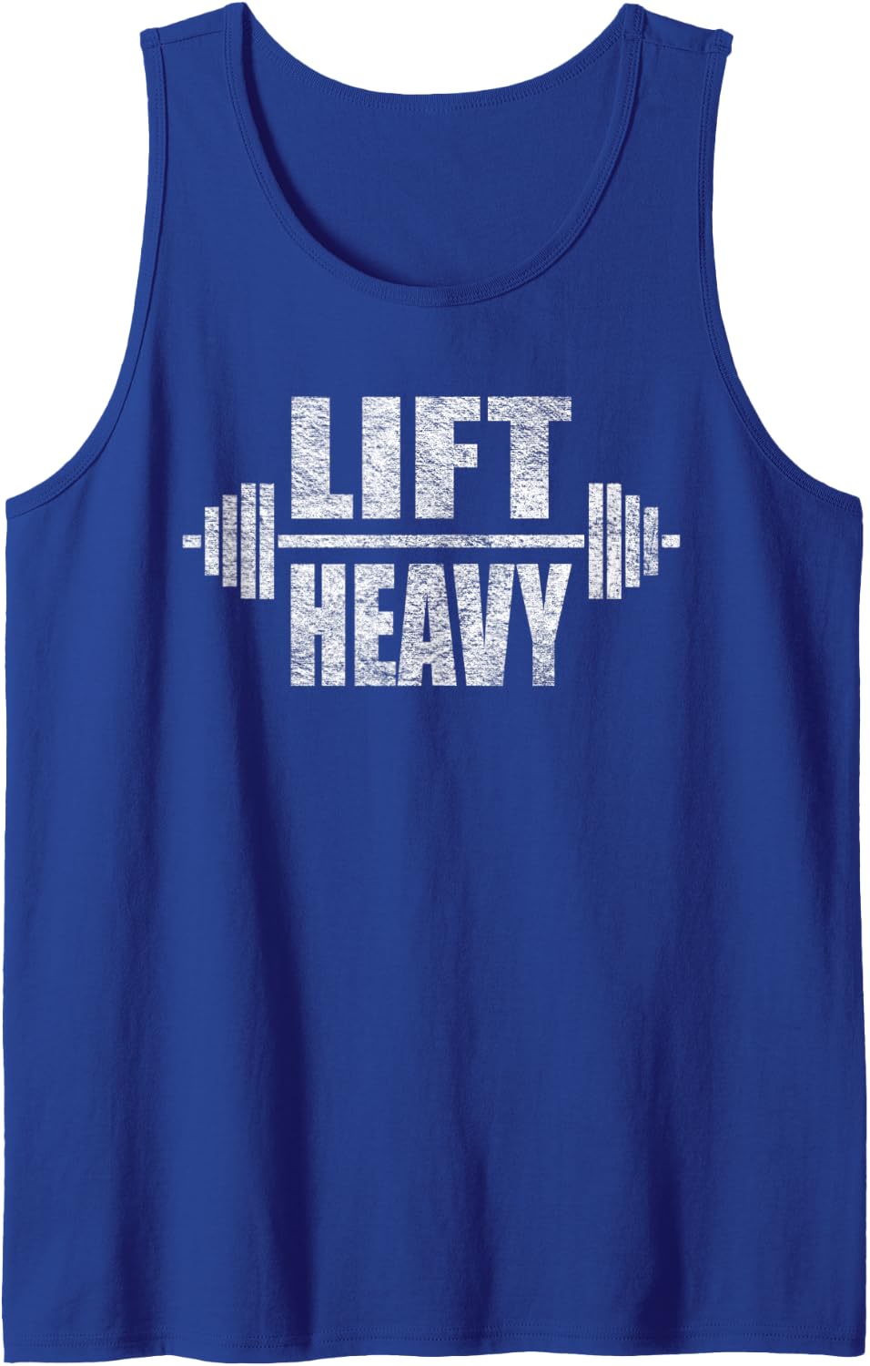 LIFT HEAVY BARBELL WEIGHT LIFTING WORKOUT GYM Tank Top - Royal Blue