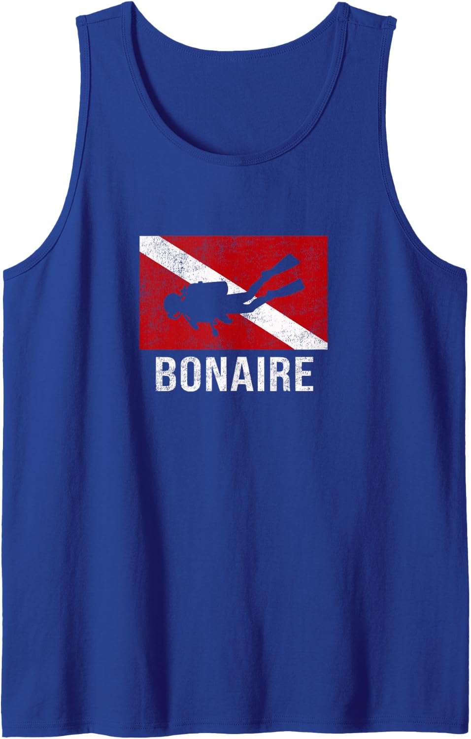 Bonaire Scuba Diving Diver Down Dive Flag Gift Tank Top - Royal Blue