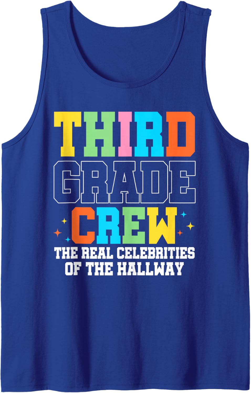 Back to School 3rd Third Grade Crew Hallway Celebrities Tank Top - Royal Blue
