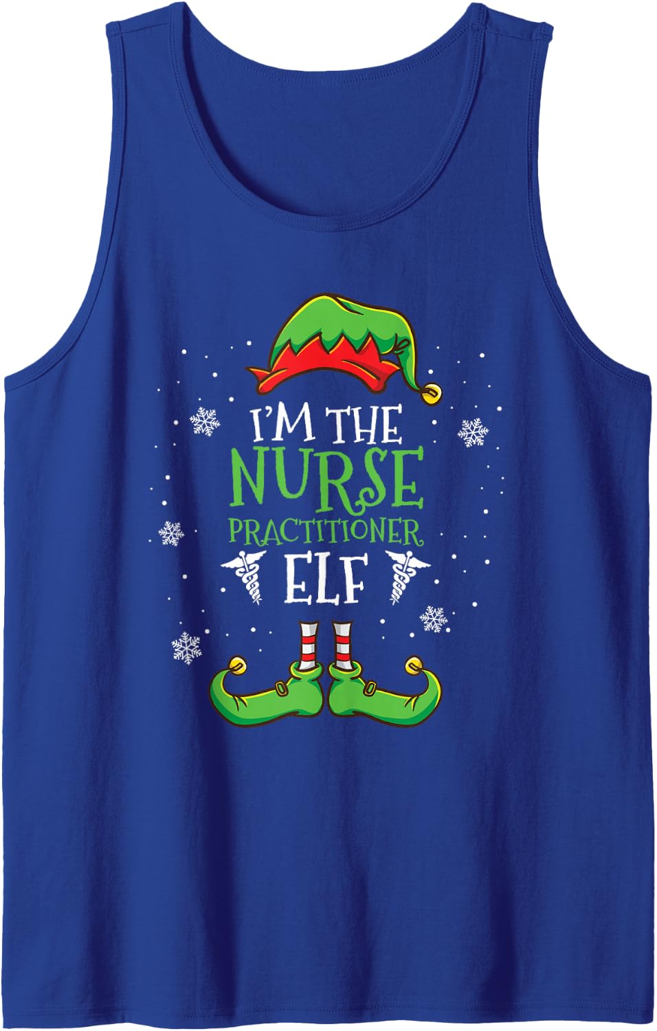 Im The Nurse Practitioner Elf Christmas Tank Top - Royal Blue