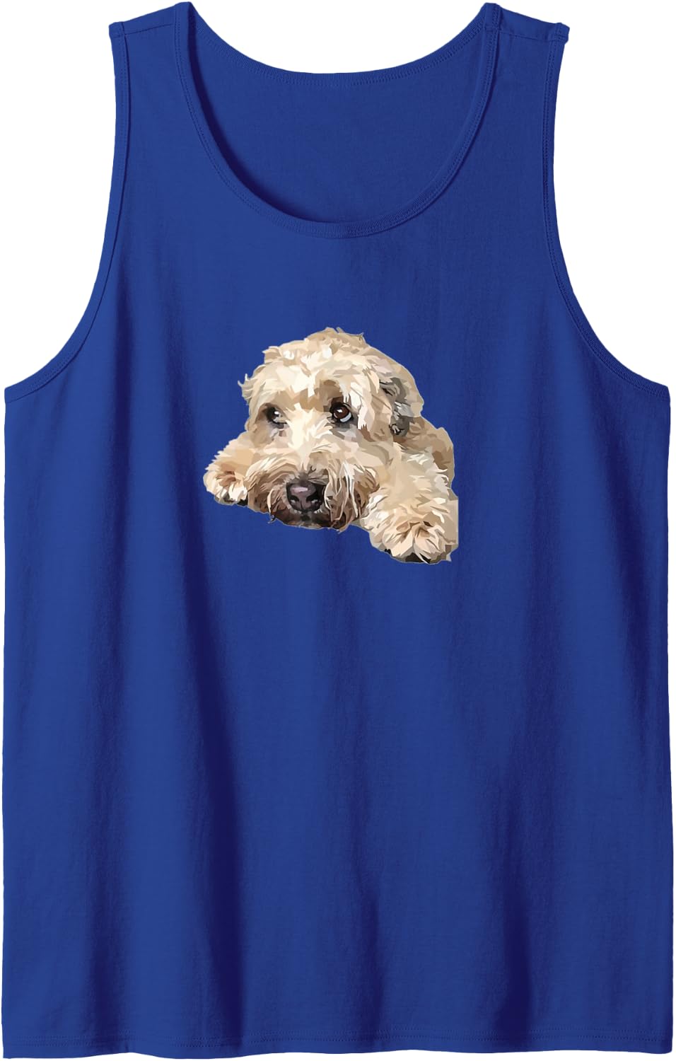 Soft Coated Wheaton Terrier Design Tank Top - Royal Blue