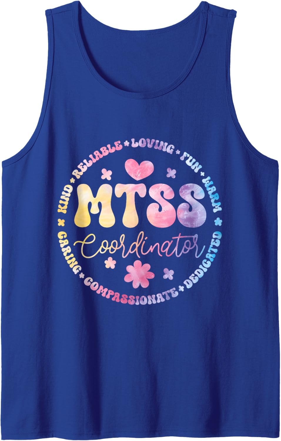 Groovy MTSS Coordinator School Counselor School Psychologist Tank Top - Royal Blue