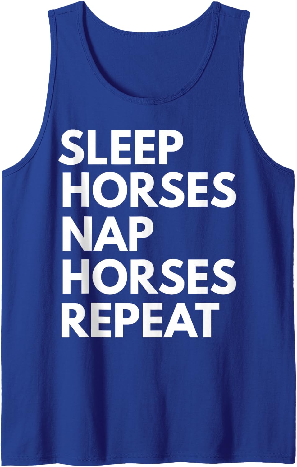 Sleep Nap Horses Repeat Lover Horse Riding Equestrian Tank Top - Royal Blue