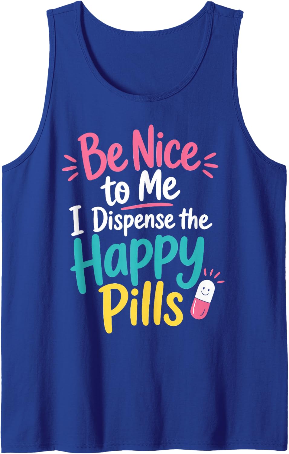 Funny Pharmacy Technician Rx Tech Pharmacy Sleeveless Tank Top - Royal Blue