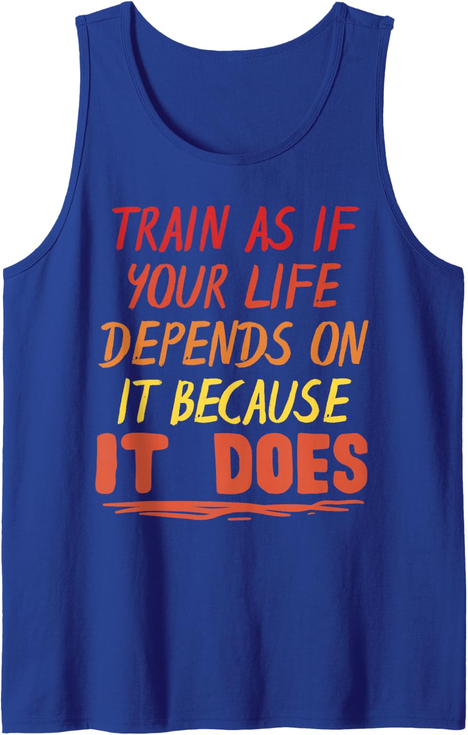 Firefighter Shirt Thin Red Line Depends Life Christmas Sleeveless Tank Top - Royal Blue