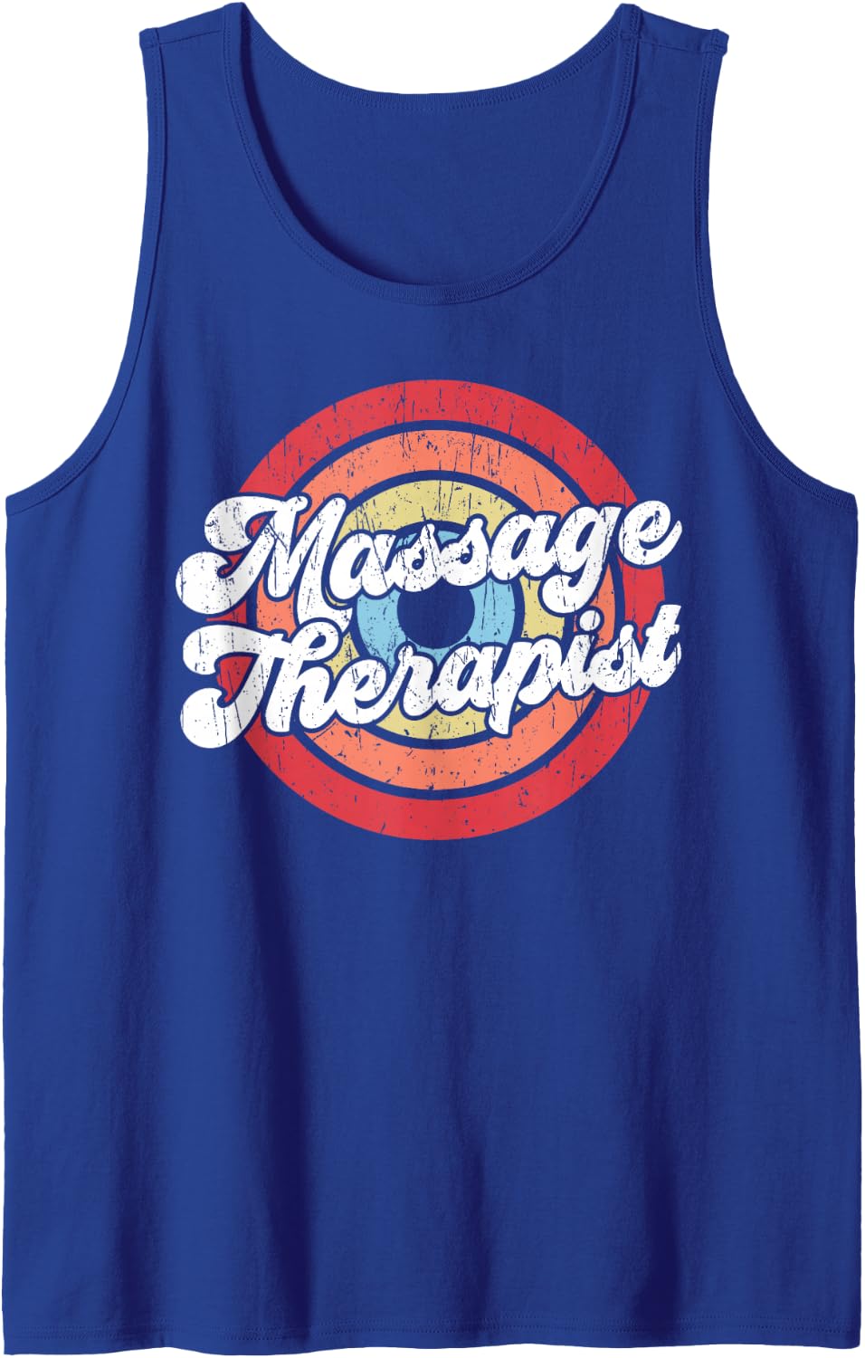Licensed Massage Therapist Therapy Retro Vintage Massage Tank Top - Royal Blue
