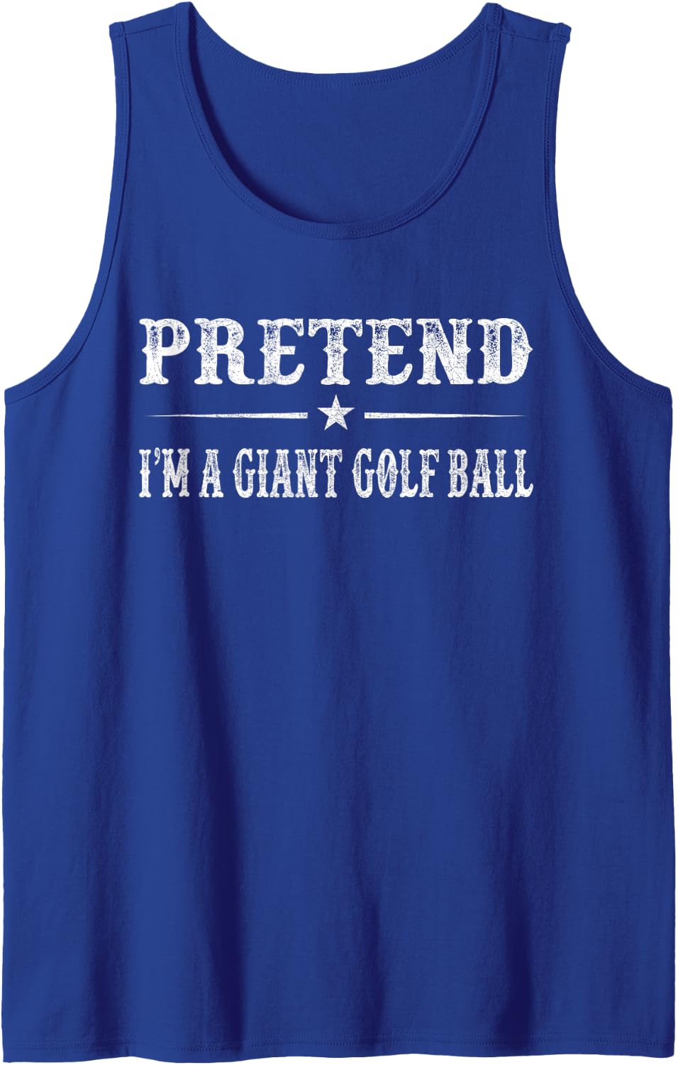 Pretend I'm A Giant Golf Ball Halloween Matching Costume Sleeveless Tank Top - Royal Blue