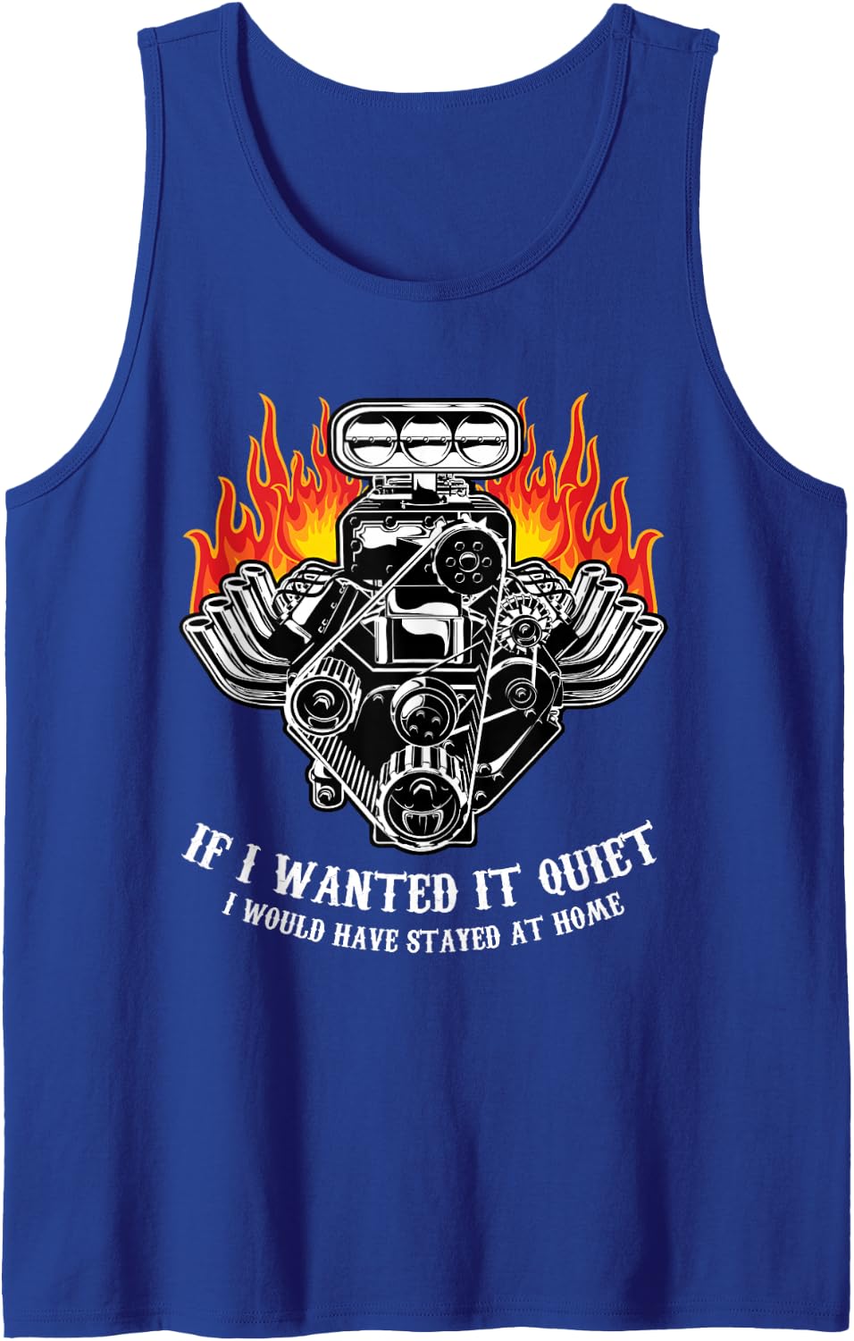 Funny Drag Racing Car Engine Mechanics Motor Racing Tank Top - Royal Blue