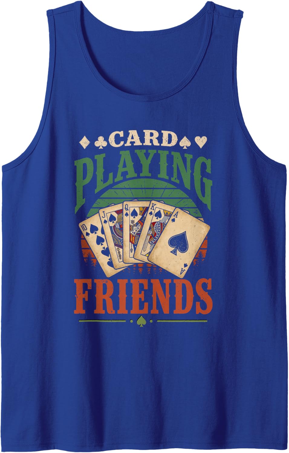 Card Playing Friends Cards Symbols Player Card Playing Tank Top - Royal Blue