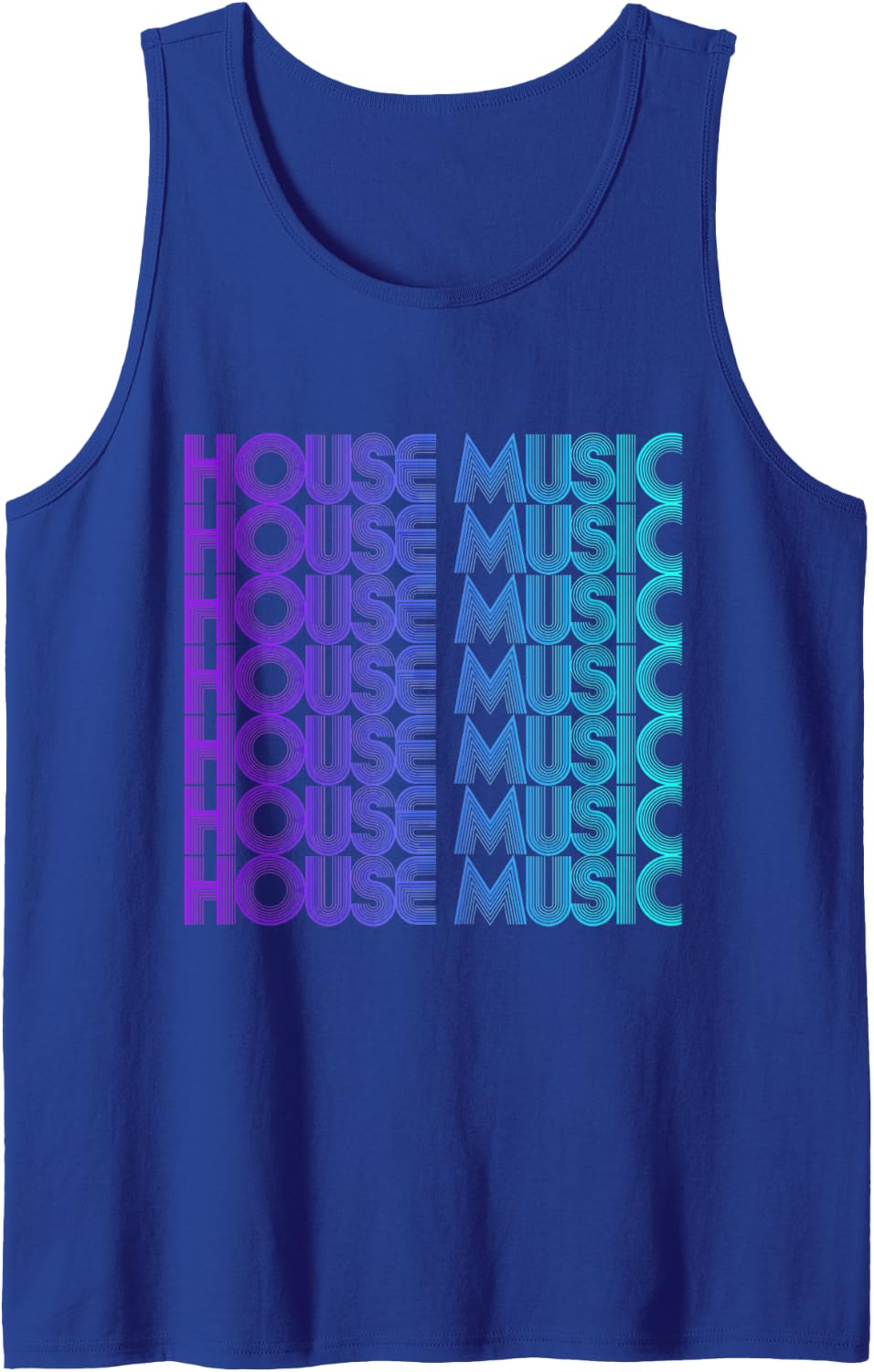 House Music Vaporwave Techno House Music EDM Lover DJ Tank Top - Royal Blue