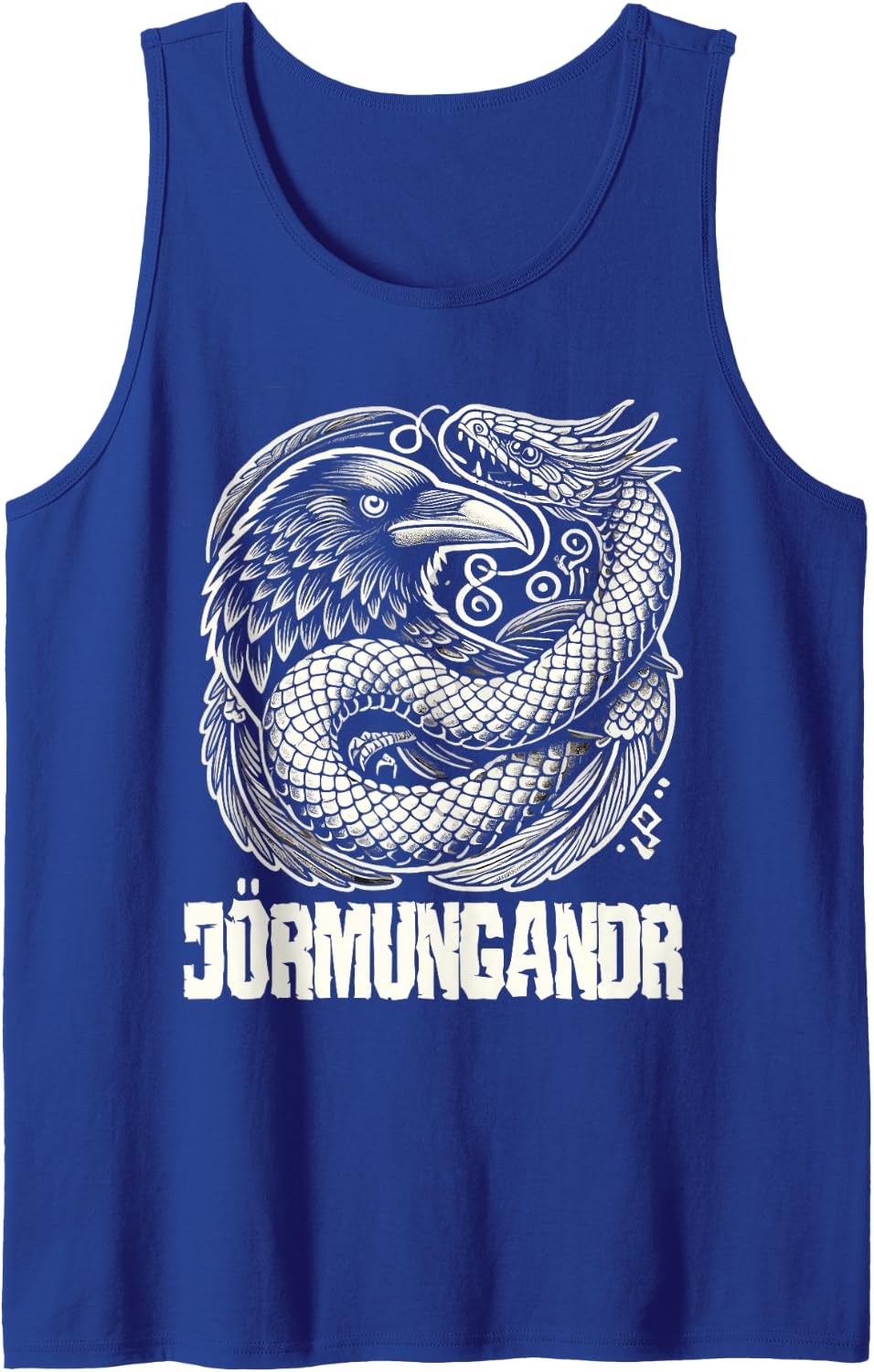 Jörmungandr Raven Crow Gothic Myth Sleeveless Tank Top - Royal Blue