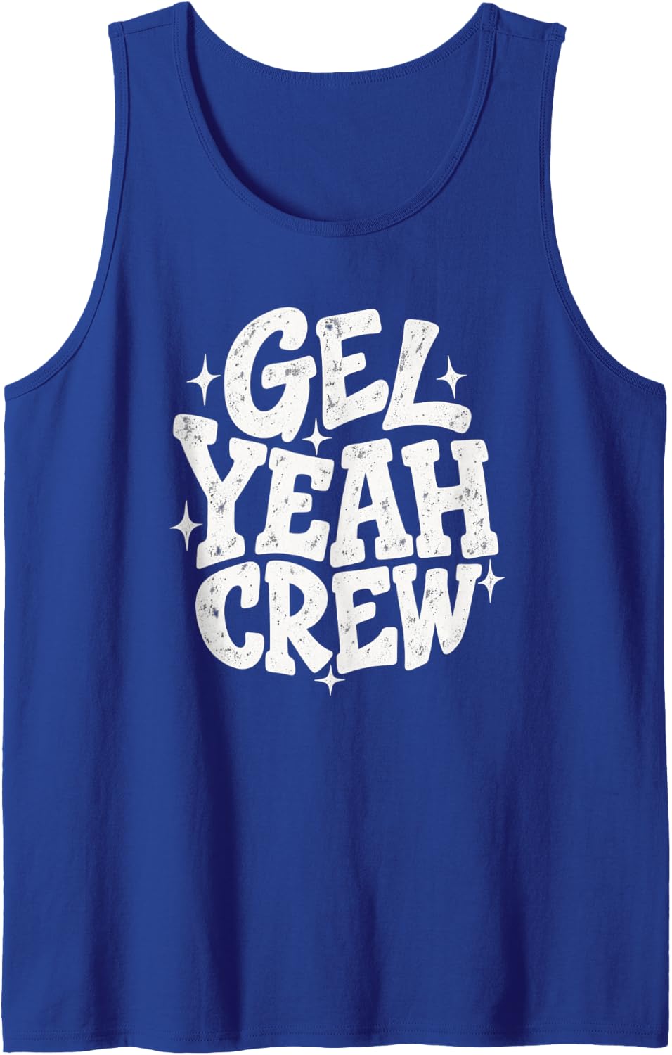 Gel Yeah Crew Sonographer Ultrasound Team Retro Joke Sleeveless Tank Top - Royal Blue