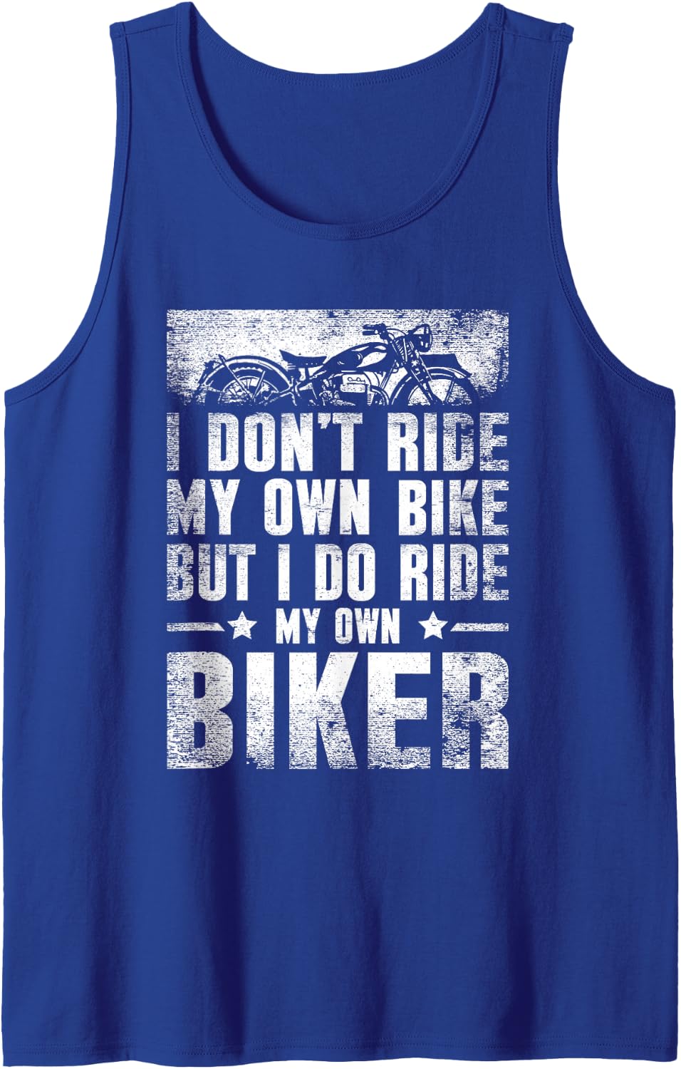 My Own Motorcycling Motorbikes Motorcycles Biker Tank Top - Royal Blue