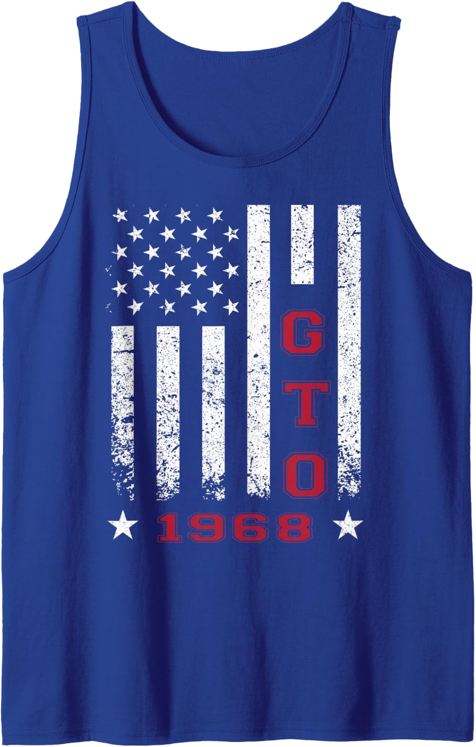 Jersey Style GTO 68 1968 Old School Muscle Cars Tank Top - Royal Blue