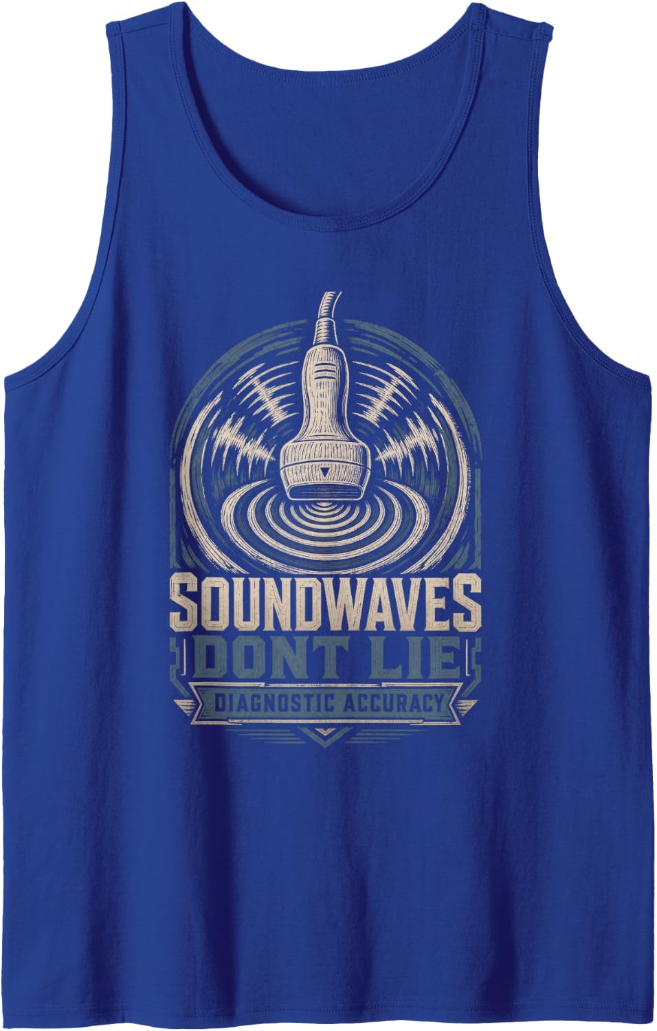 Soundwaves Dont Lie Ultrasound Sonographer Sleeveless Tank Top - Royal Blue