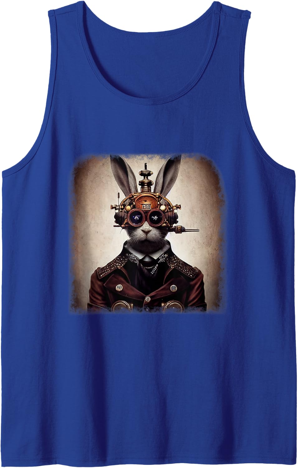 Bunny Steampunk Sleeveless Tank Top - Royal Blue